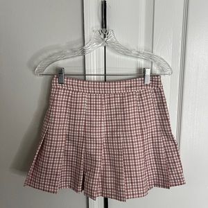Pink and White Plaid Skirt! Size Small